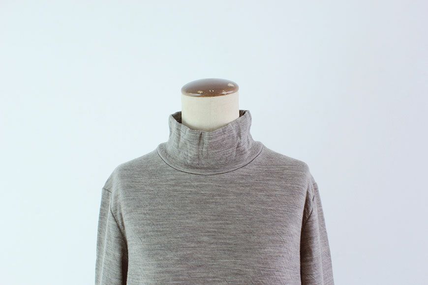 【在庫限り】ウール×コットンハイネックワンピース（旧品番）