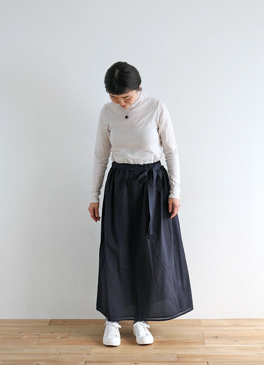 【在庫限り】ガーゼロングリボンスカート