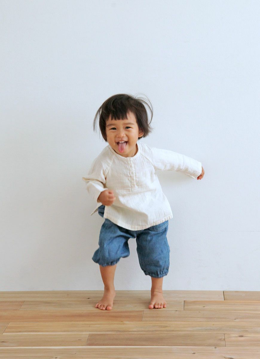 キッズヘンリーネックプルオーバー