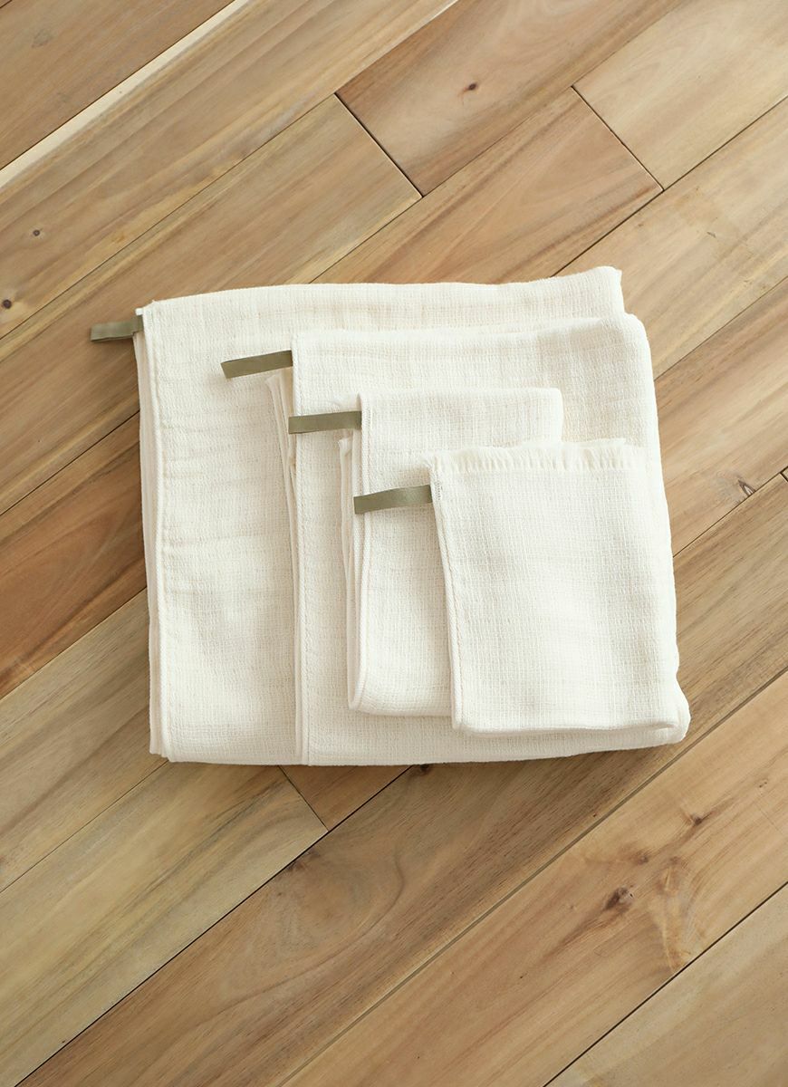 【GIFT BOX】立体織りオーガニックコットンガーゼフェイスタオル・ゲストタオルセット