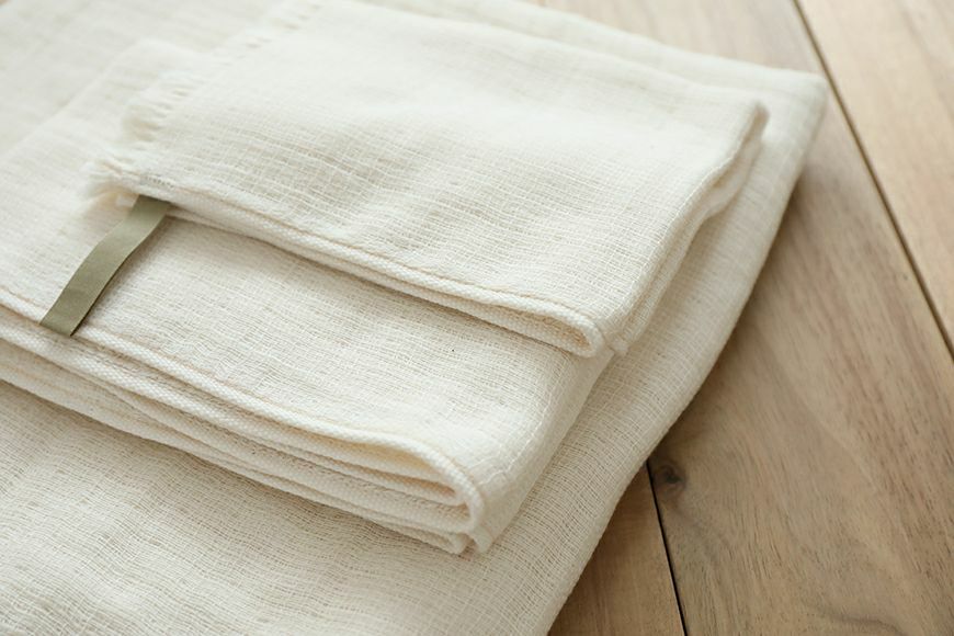 【GIFT BOX】立体織りオーガニックコットンガーゼフェイスタオル・ゲストタオルセット