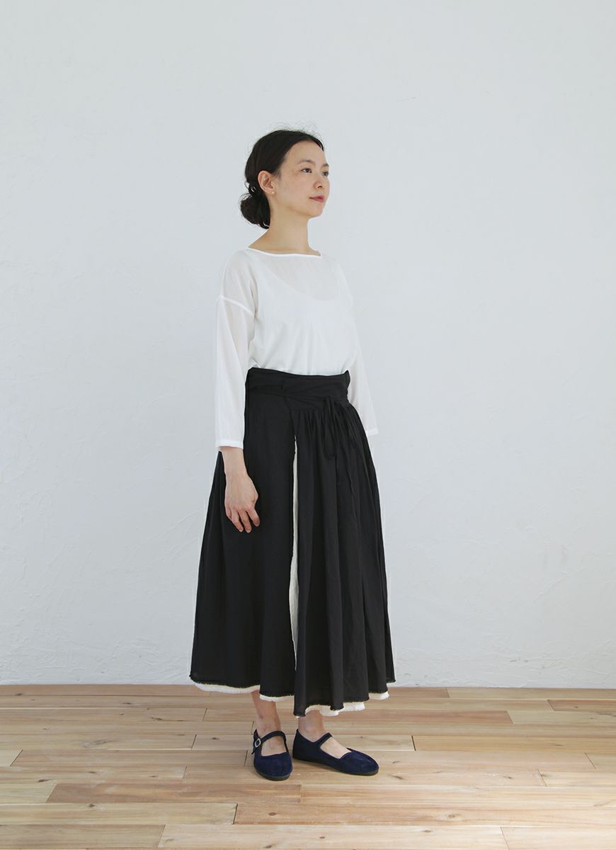 【在庫限り】ボイルガーゼボートネックプルオーバー