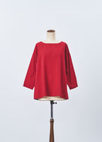 【在庫限り】ボイルガーゼボートネックプルオーバー