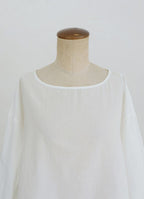 【在庫限り】ボイルガーゼボートネックプルオーバー