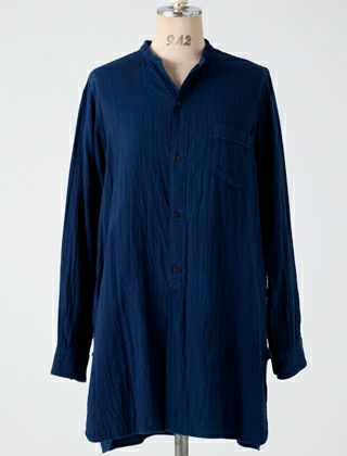 藍染ロングシャツ