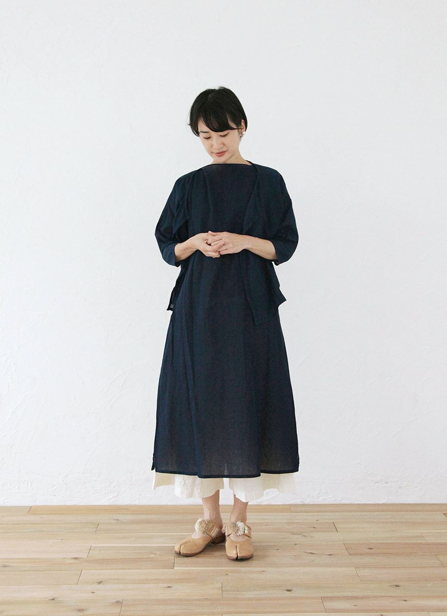 藍染シアーカーディガン