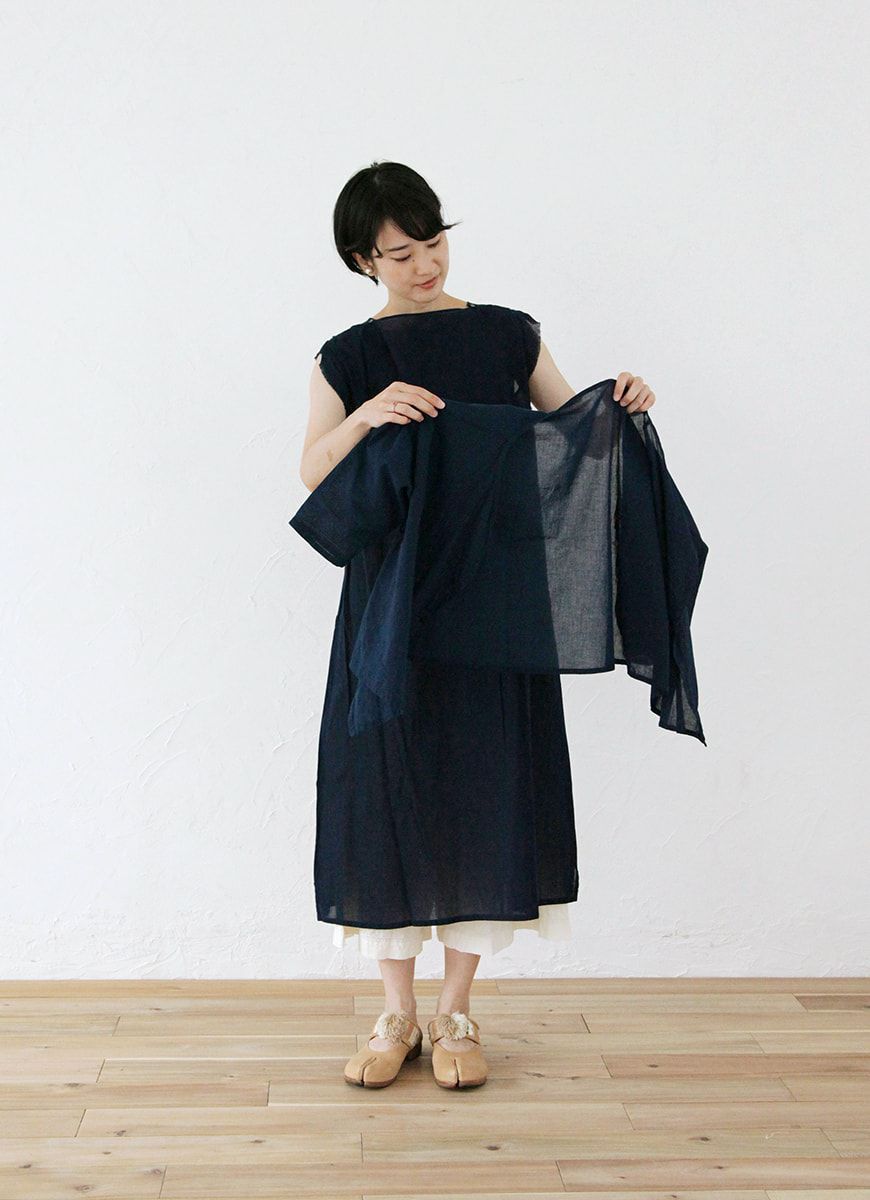 藍染シアーカーディガン