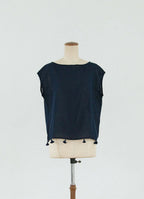 藍染シアーブラウス