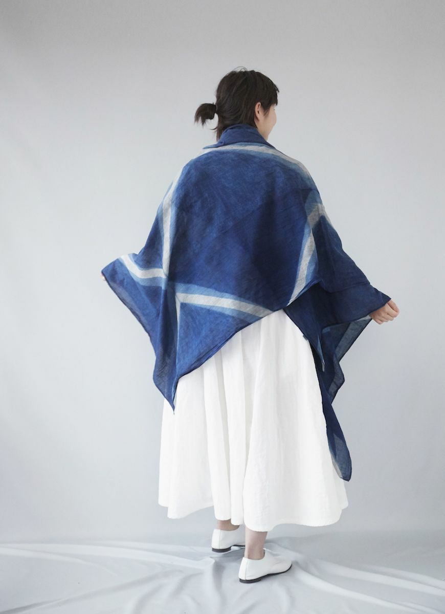 new big stole（藍染）