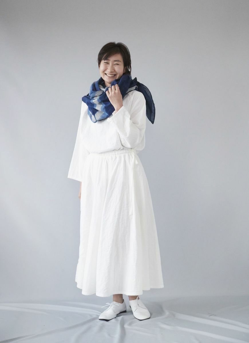 new big stole（藍染）