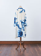 藍染ガーゼギャザーガウン