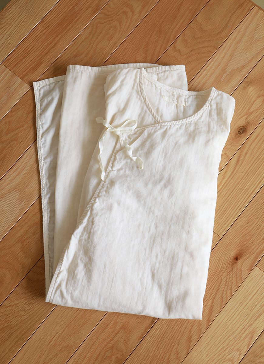 【在庫限り】【抗ウイルス】ガーゼ前開きルームワンピース