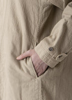 【在庫限り】ステンカラーコート（リサイクルコットン混二重ガーゼ）