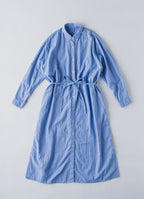 【在庫限り】ボタンダウンシャツワンピース（スーピマ80二重ガーゼ）