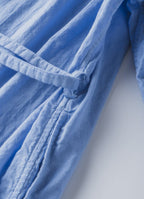 【在庫限り】ボタンダウンシャツワンピース（スーピマ80二重ガーゼ）