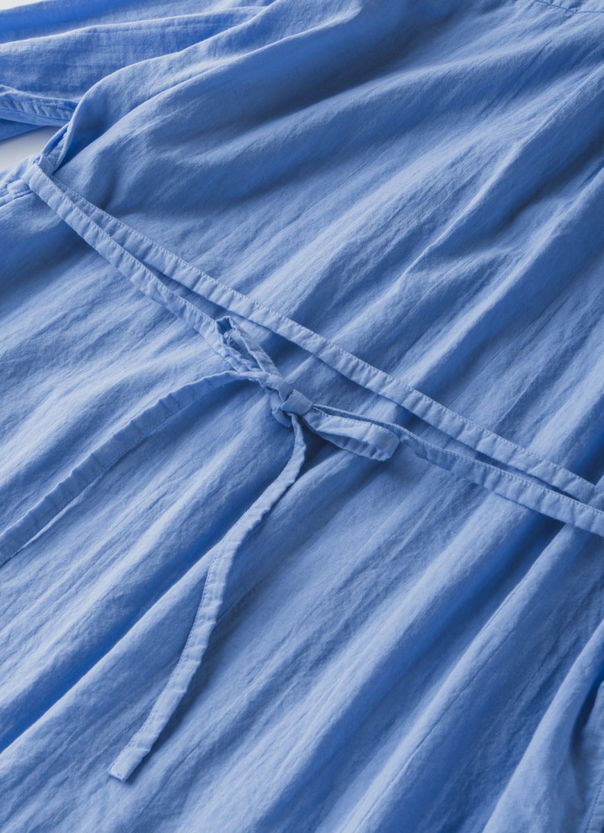 【在庫限り】ボタンダウンシャツワンピース（スーピマ80二重ガーゼ）