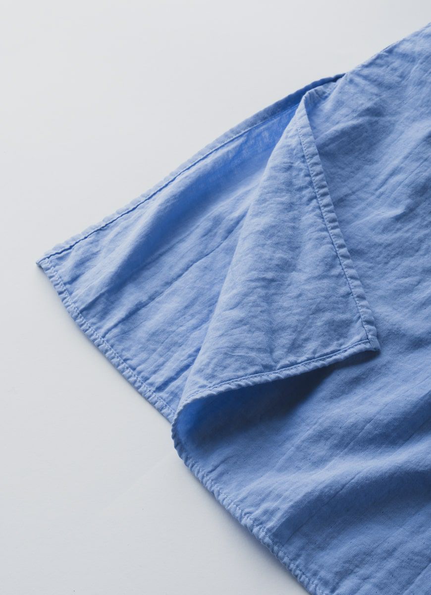 【在庫限り】ボタンダウンシャツワンピース（スーピマ80二重ガーゼ）