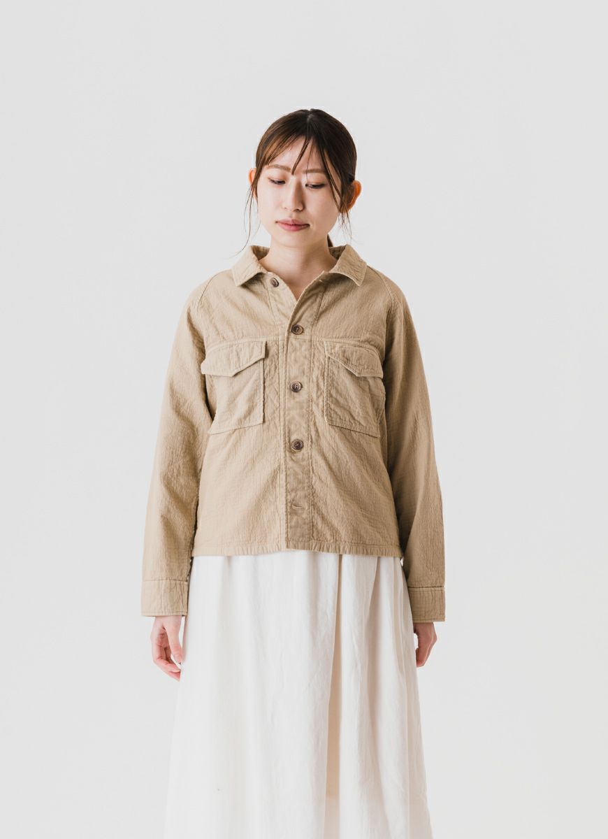 【在庫限り】ワークジャケット（リサイクルコットン混二重ガーゼ）