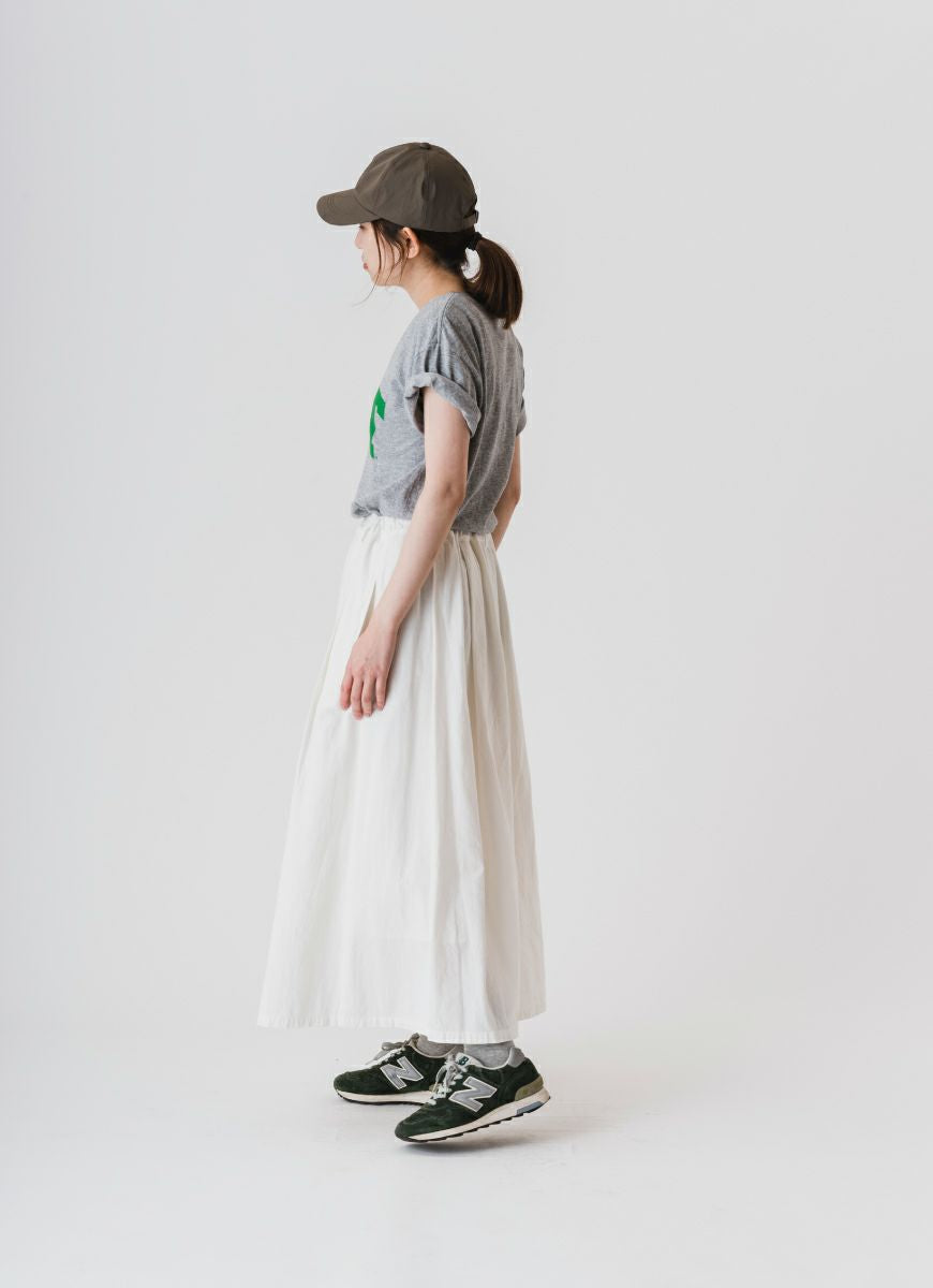 【在庫限り】タックギャザーロングスカート（SZストレッチガーゼ）