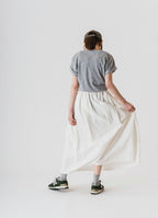 【在庫限り】タックギャザーロングスカート（SZストレッチガーゼ）