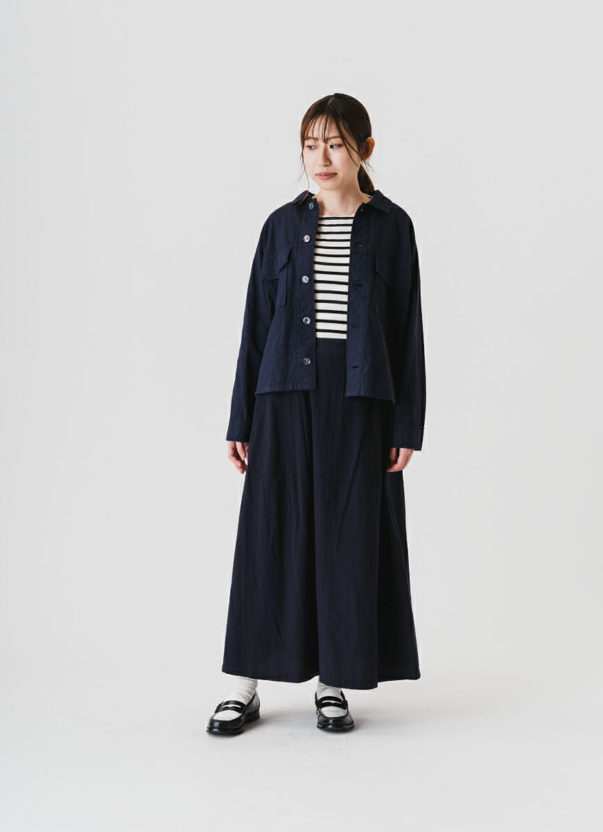 【在庫限り】タックギャザーロングスカート（SZストレッチガーゼ）