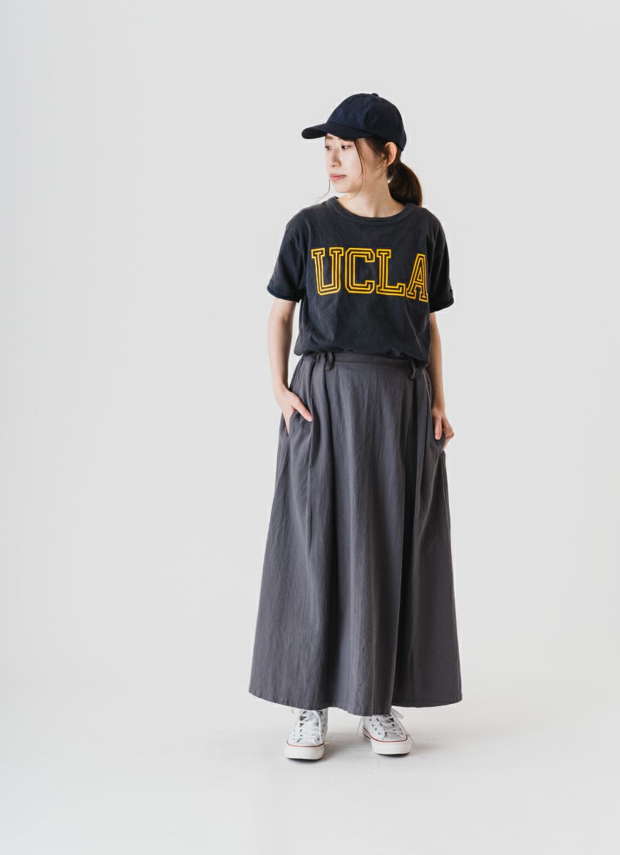 【在庫限り】タックギャザーロングスカート（SZストレッチガーゼ）