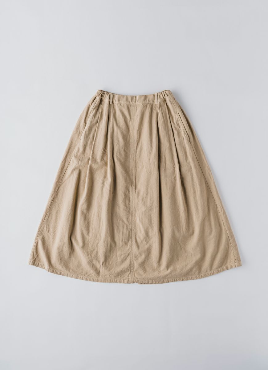 【在庫限り】タックギャザーロングスカート（SZストレッチガーゼ）