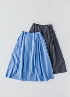 【在庫限り】タックギャザーロングスカート（SZストレッチガーゼ）