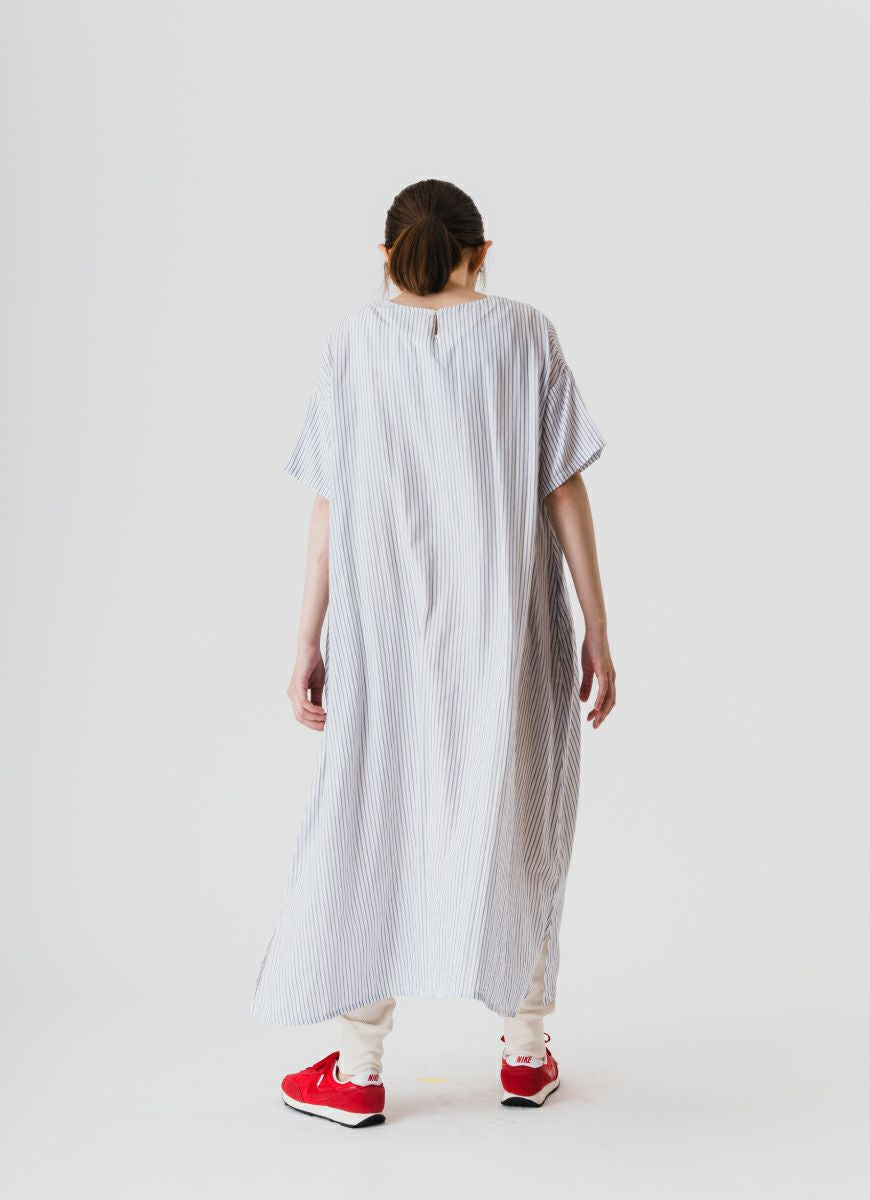 【在庫限り】半袖クルーネックワンピース（オーガニックふんわり二重ガーゼ）