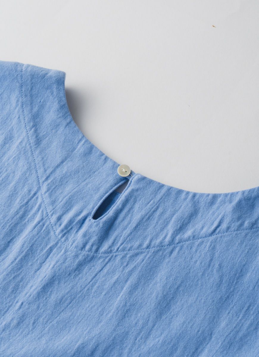 【在庫限り】半袖クルーネックワンピース（SZストレッチガーゼ）