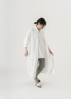 【在庫限り】ボタンダウンシャツワンピース（オーガニックダブルフェイスガーゼ）