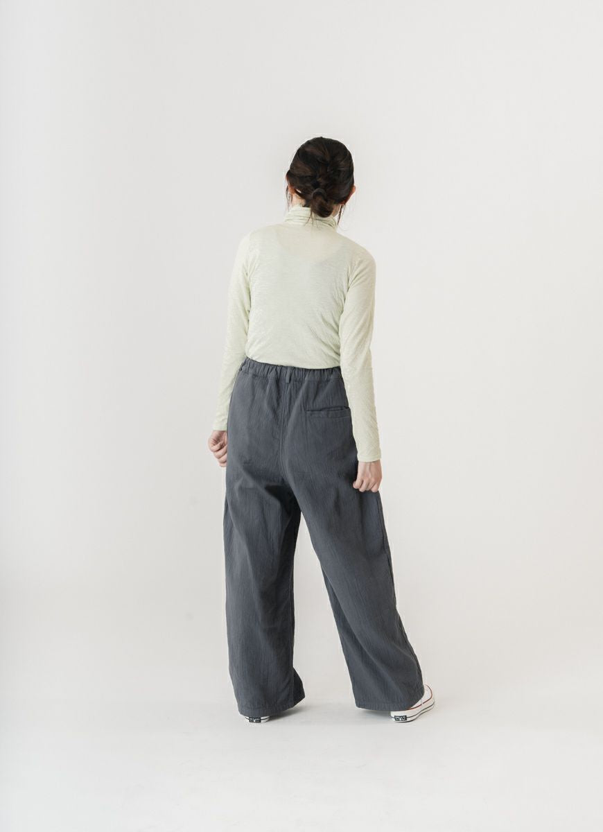 【在庫限り】ワイドパンツ（ふっくらツイル二重ガーゼ）