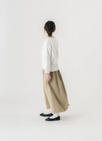 【在庫限り】9分袖クルーネックプルオーバー（ネップカルゼ二重ガーゼ）