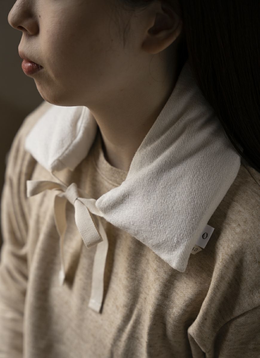 【accos×aoコラボ】首・肩用 米ぬか玄米カイロ（よもぎ）カバー付